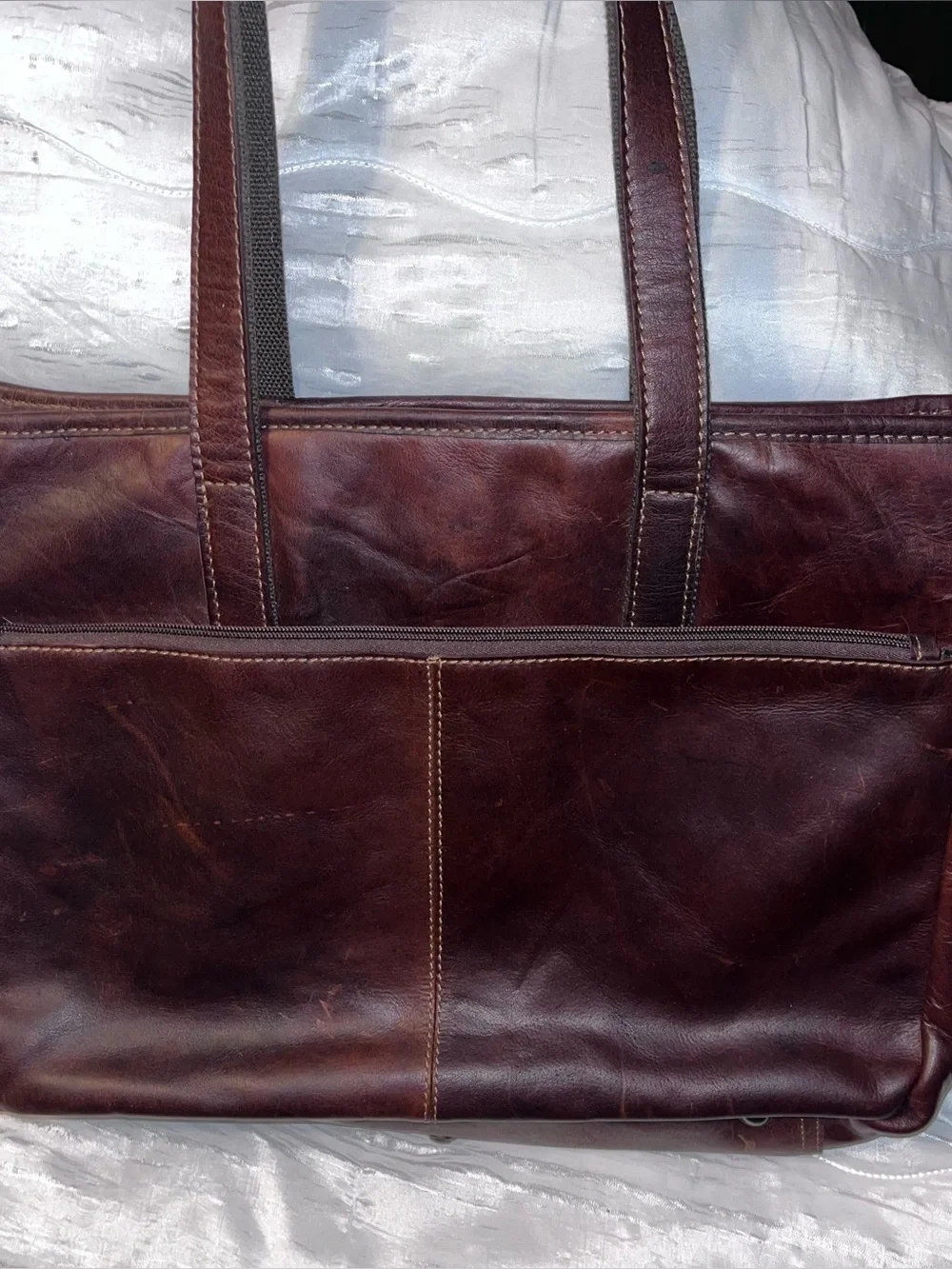 Jack George’s Full Grain Leather Tote Briefcase NWOT